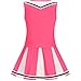 knemmy Cheerleader Costume for Girls Cheerleading Outfit Cheer Leader Dress for Halloween Party, Pink