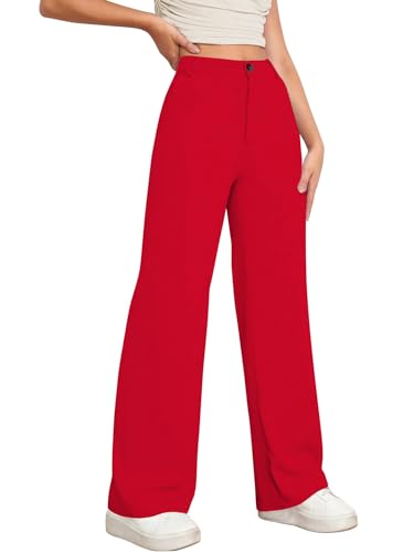 Image of Toochki Trousers for Woman Pants Women's Formal Office Korean | Black Track Pant | Straight | Cotton Spandex Stretchable Trouser | High-Waisted Bottom Wear