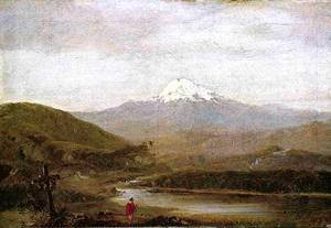 Cotopaxi 1853 peinture à l'huile de Frederic Edwin Church toile d'art de salon premium
