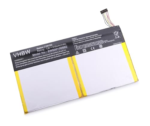 vhbw Batería Compatible con ASUS Transformer Book T100TA, T100, T100T, T100TA3740, T100TA3735 Tablet, Pad (8150 mAh, 3,8 V, Li Poli)