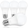 ASOMST 4-Pack A19 LED Light Bulbs, 100W Equivalent LED Bulb, 5000K 1100Lumen Light Bulb 11W, Non-Dimmable E26 Frosted Lighting, CRI 85+, No Flicker