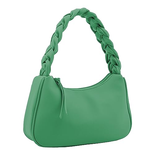 Image of Emperia Braided Top Handle Shoulder Bag For Women, Trendy Designer Small Hobo Tote Handbag