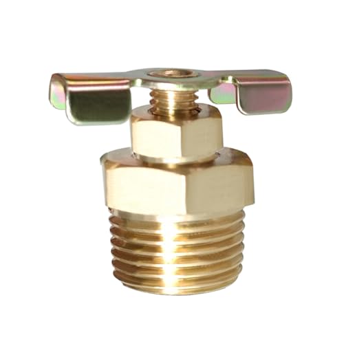 Image of 1 /2 inch NPT Brass RV Water Heater Replacement Drain Valve for RV Trailer Water Heater (Pack of 2)