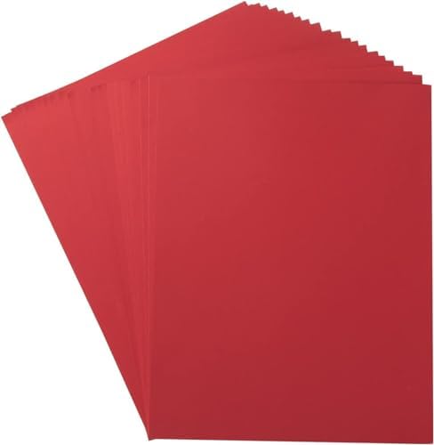 Red Sheetsd Paper PERDAY 20 Pcs Red Color Sheets 120 GSM Art and Craft Paper A4 Sheets ...