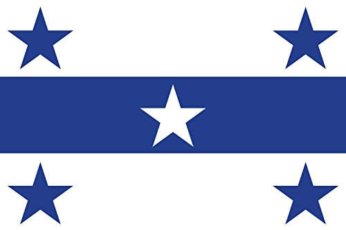 Drapeau XL îles Gambier blanc et bleu azur pour mât extérieur - 2