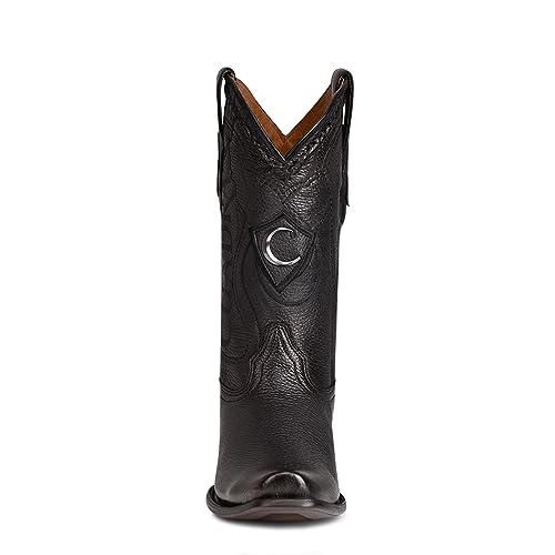 Cuadra Men's Cowboy Boot in Genuine Deer Leather Black3