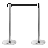 PINNERS Absperrständer Personenleitsystem 3 Meter, Absperrpfosten, 2 Stück Absperrpfosten Abgrenzungspfosten, Ausziehbare Barriere 3 Meter