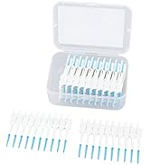 200pcs Portable Interdental Toothpicks Interdental Brush Disposable Soft Silicone Head Floss Toot...
