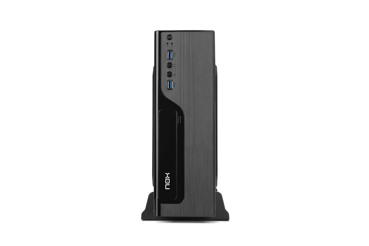 NOX XTREME PRODUCTS Mini Tower LITE070 -NXLITE070- Mini Tower con alimentatore da 500 W, USB 3.0, ventola da 80 mm, Micro ATX; ITX, pannello frontale spazzolato, nero