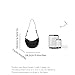 Leather Crescent Bag for Women, Designer Shoulder Bags, Sling Crossbody Bag Purse Casual Dumpling Hobo Bag (Black)