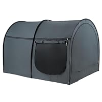 VEVOR Bettzelt, Pongee-Stoff, atmungsaktives Traumzelt mit 4 Türen und 0,28 Zoll starken Faserstangen für Sichtschutz am Bett, lichtundurchlässiges Bettdach in voller Größe