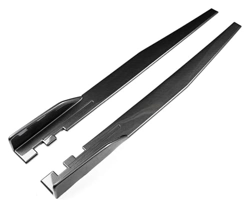 スポイラーサイドスカート 用 レクサス 用 IS200T IS250 IS350 ES300h ES330 ES350 カーボンカーサイドウィングレットエクステンションスプリッターロッカーパネルリップステップスカート(Carbon Fiber Look)