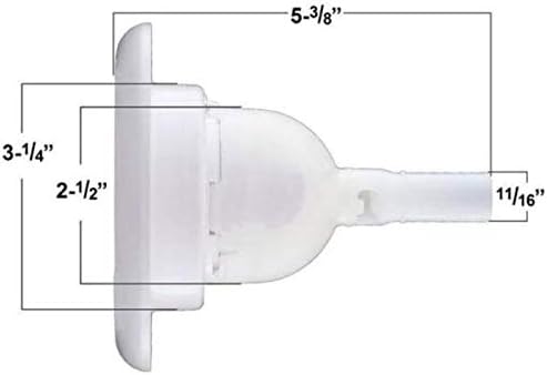 Compatible with Dimension One Spa Large VCR Jet Single Rotator Insert - White DIM01510-415