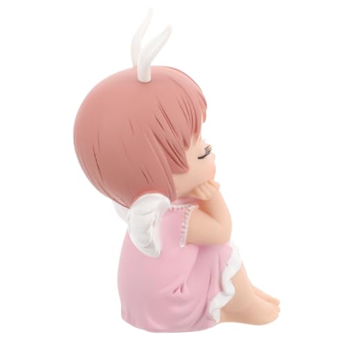 NOLITOY Cute Angel Girl Cake Topper, Lovely Baking Cake Decoration Cartoon Statue for Car Home Desktop Party Ornament