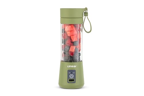 Linsar Portable Blender (Sage Green) for Shakes and Smoothies with Durable Stainless Steel Blades for Powerful Blending Performance, USB Rechargeable for Office, Gym, Kitchen and travel