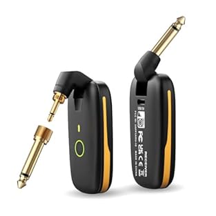 2.4G Stable Wireless Connection - 100ft transmission range, 7 anti-interference channels, auto-pair & instant connection, no discernible lag or sound loss Dual Jack Multi-compatibility - Transmitter with detachable 6.35mm jack (3.5mm inside), univers...