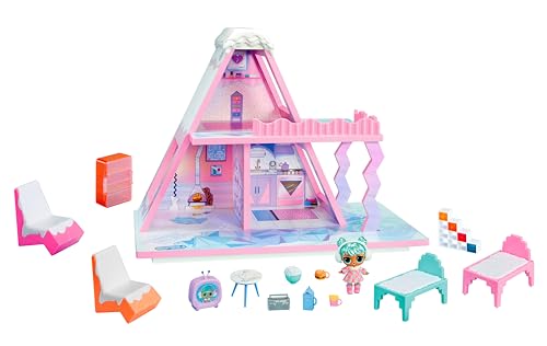 L.O.L. Surprise! Winter Snow Chalet con Peque - Hecho de Madera Auténtica, +15 Sorpresas, Incluye una Muñeca Exclusiva, para Niños Mayores de 4 Años