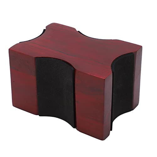 Cuna para Mástiles de Guitarra, Madera Sólida + Corcho 2 Anchos 2 Alturas Soporte de Mástil de Guitarra Universal Rojo para Ukelele para Instrumento de Cuerda