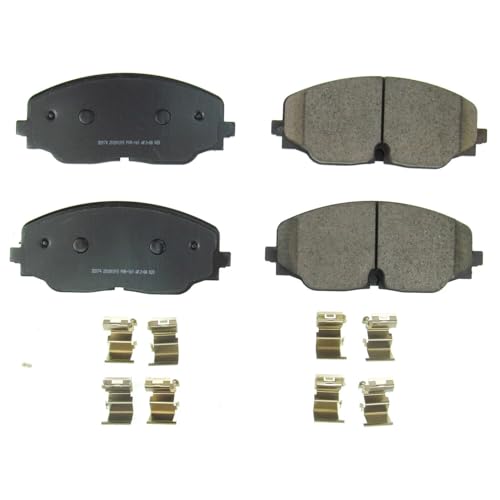 Image of PowerStop Front Brake Pads for Volkswagen Atlas 2018-24 | Volkswagen Atlas Cross Sport 2020-24 - Z17 Ceramic Brake Pads with Installation Hardware, 17-2074