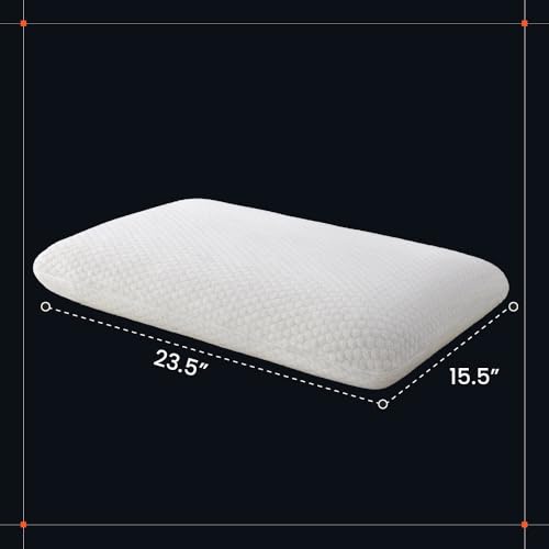 Image of Duroflex Energise 100% Latex Pillow - Cooling Pincore Ventilation, Medium-Soft Support, Hypoallergenic Natural Latex for Neck Alignment & Restorative Sleep (23.5x15.5 Inch)