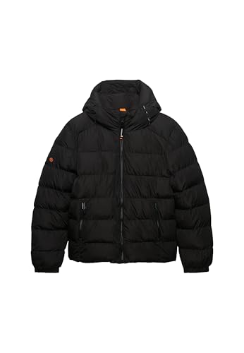 Superdry Hooded Sports Puffer Jacket Anorak, Black, M para Hombre