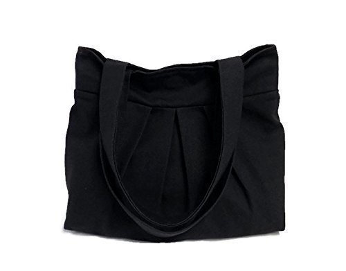 black tote with pockets