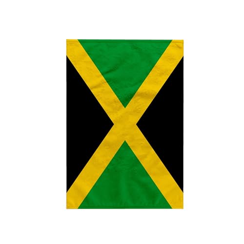 3dRose Bandera de Jamaica Cuadrada, Caribe Verde Jamaica Negro con Oro Amarillo Saltire Toalla de Cruz, Multicolor, 15 x 22 Pulgadas