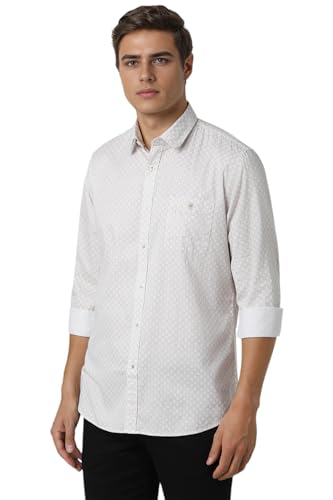 Image of Van Heusen Casual Printed Shirt for Men| Premium Cotton| Full Sleeves| Slim Fit |Breathable Fabric