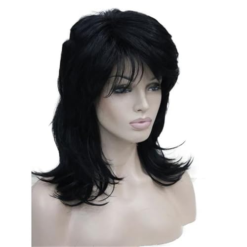 Long Dark Auburn Synthetic Wig – Shaggy Layered Classic Cap