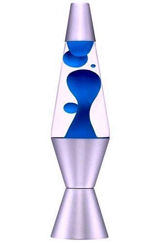EDM Blue Lava Lamp - Original Classic Design Silver Base - Modern Mood Light - New