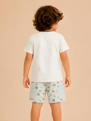 Image of Pilolo Kids Soft Cotton Terry Lycra Adjustable Drawstring Pocket Shorts for Boys