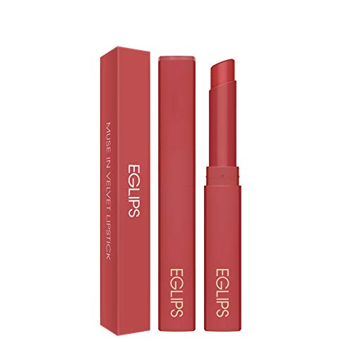 EGLIPS Muse in Velvet Lipstick, Beige Rose (V001 Fall In Rosy) 0.06oz