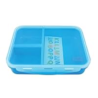 Polar Gear Lunch Box with A-Z Sticker Sheet, Polypropylene, 1 Liter, Sky Blue/Azure