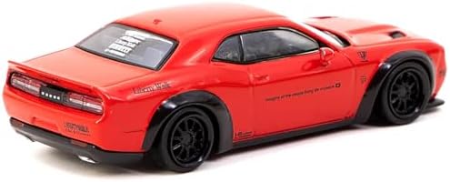 Challenger SRT Hellcat LB-Works Red Global64 Series 1/64 Diecast Model by Tarmac Works T64G-TL039-RE