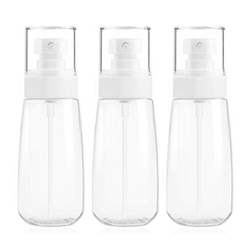 Empty Spray Bottles, 3.4oz/100ml Small Fine Mist Spray Bottle for Perfume, Skincare, Makeup, Cleaning Product, Refillable Travel Containers Plastic 3 Pack