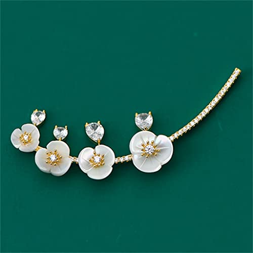 Broche campanule en nacre cadeau idéal avec épingle assortie - 3