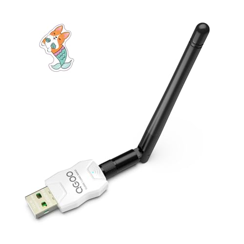 Class 1 Long Range Bluetooth Adapter for PC, QGOO USB Bluetooth Adapter for PC 5.3+EDR, Bluetooth Dongle Bluetooth Receiver Support Windows10/8.1/8/7?white-231?