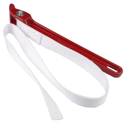 Llave de Correa 30 cm, Aluminio Llave para Filtro de Aceite con Correa de Nylon de 88 cm, Mango Antideslizante Llave de Correa Estándar Ajustable para Filtros de Aceite, Cabezales de Ducha, Tuberías