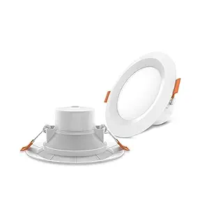 Goldmedal Vigo 9W LED Round Downlight - Warm White (3000K)| Pack of 1 | for Concealed Junction Boxes & Low Ceiling Areas | Up to 80 Lumens per Watt | for Indoor Application