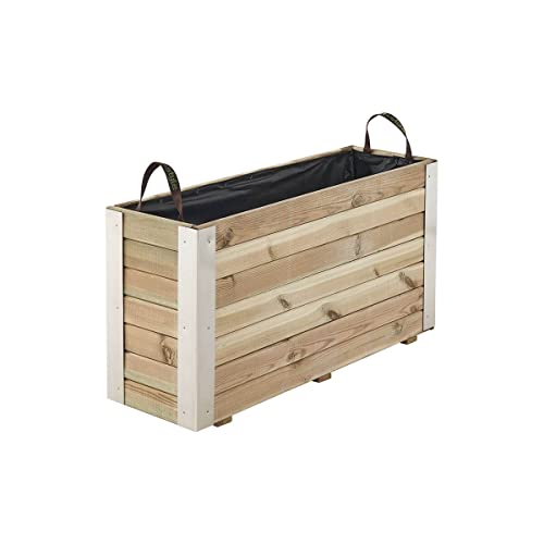 Forest Style Bac à Fleurs en Bois pour bambous – (100 × 30 × H50 cm / 107 L) - Bambou