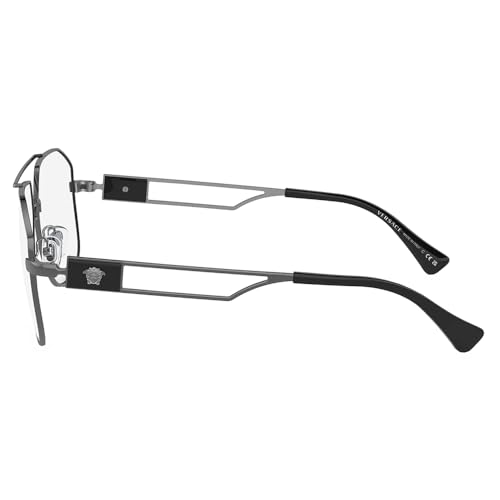 Image of Versace VE 1287 1001 Gunmetal Metal Pilot Eyeglasses 59mm