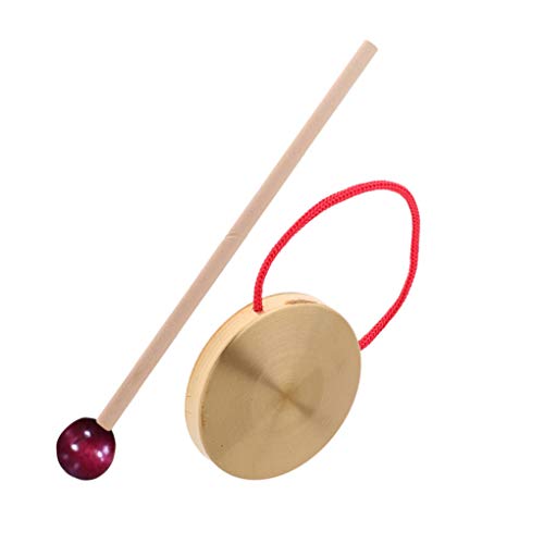 Vokmon 1 Set Hand Gong Bekkens Band Ritme Percussie Instrument Draagbare Koper Gong met Stok - Image 3