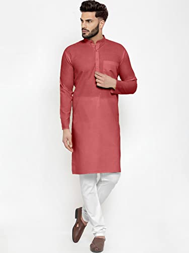 Image of Men's Cotton Blend Kurta Pyjama Set