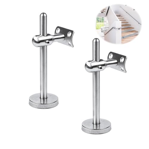 Support de Main Courante, 2 Pièces Réglable Acier Inoxydable Supports Muraux Pour Couloirs, en Acier Inoxydable Poli Pour Montage Mural Socle de Main...