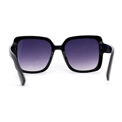 Womens Oversize 90s Butterfly Rectangle Inset Lens Sunglasses4