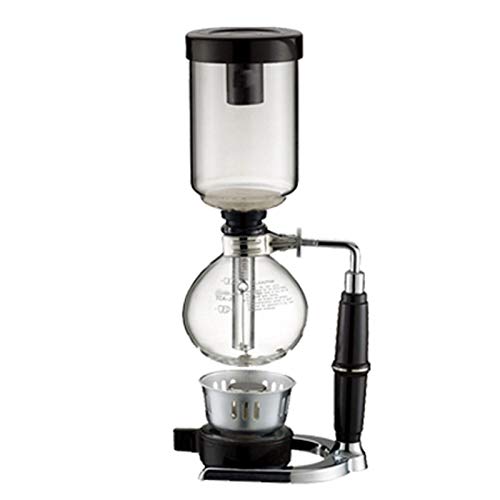 ASDQWER Siphon Glass Pot,Pot Syphon Coffee Maker,Coffee Machine Filter 3-5 Cup,Syphon Maker Vacuum Coffee Maker for Brewing Coffee and Tea with Extended Handle