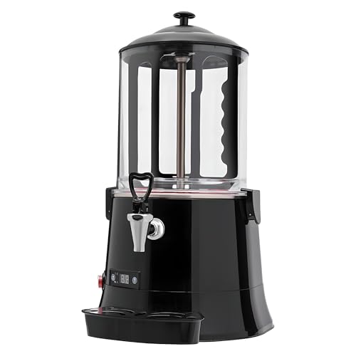 Dispensador de chocolate caliente con pantalla digital LED y control de temperatura (30-90°C/30.0-90.0 °C), calentador de bebidas de 400 W para chocolate y cacao, capacidad de 5 litros