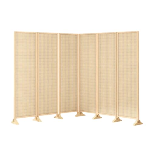WQPMNYG Paneles divisores de ambientes, biombos divisorios, Paneles Plegables para Bloquear ambientes, biombos, Ideales para oficinas, dormitorios, Salones y hoteles. Madera, un Solo Color