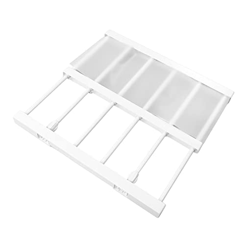 Tomantery Estante Extensible con Barra de Tensión Ajustable para Armario de 16,5 Pulgadas de Ancho, Estante sin Clavos para Ahorrar Espacio para Almacenamiento de Ropa, Libros, Zapatos para (38‑55