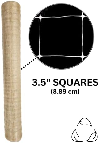 Common Culture Bio Trellis Netting Bulk Roll | 5 ft x 3,280 ft with 3.5-Inch Squares | Heavy-Duty Plant Support for Gardening, Climbing Plants, and Hydroponics | UV Resistant, Durable, Easy to Install